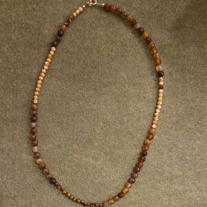 Elegant Beaded Necklace in Earth Tones